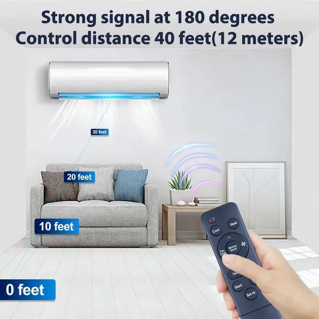 Alt view image 5 of 7 - 618-266-10 New Replace Remote Control for Friedrich Air Conditioner WS08C10 WS08C10-A WS08C10-B WS10C10 WS12C30-B WS13C30 WS13C30-A WS13C30-B WS10C10-A WS10C30 WS10C30-A WS12C10 WS12C10-A WS12C30