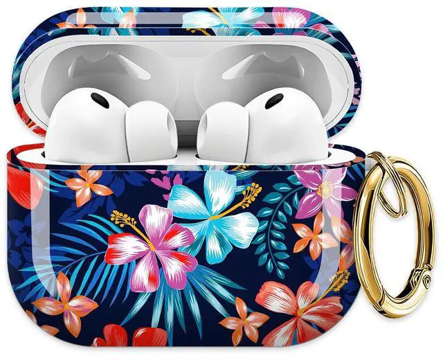 Main image of for AirPods Pro 3 Case (2025)Cute Cover Compatible with AirPod Pro 3rd Generation with Rose Gold Keychain Headphone Cases for Women(Colorful Flowers)