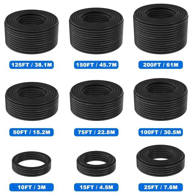 Alt view image 5 of 6 - RG213 Coaxial Cable Bulk 25FT, 50 Ohm Low Loss RG-213 Coax Cable | Bare Copper Stranded Center Conductor & Braid, Pro-Grade Wire for CB Ham Radio, Antenna Extension, DIY Connector Installation