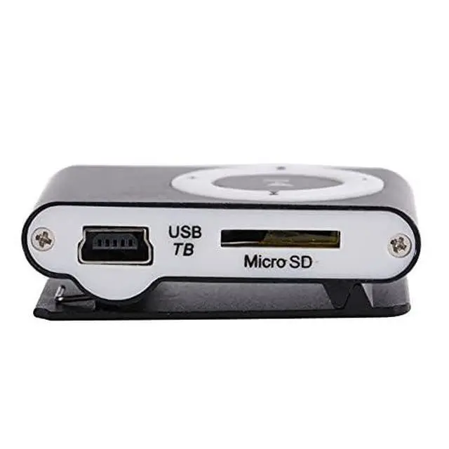 Alt view image 6 of 6 - MP3 Portable Music Player Mini MP3 Back Clip Player Durable with Memory Card and Cable(Black)