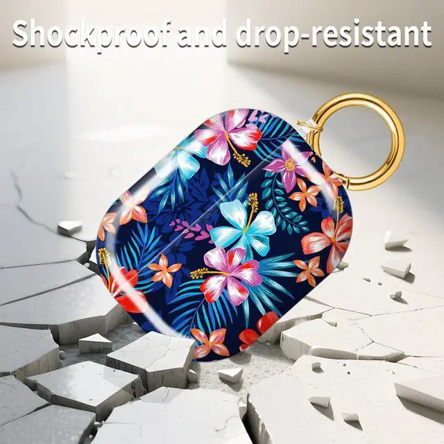 Alt view image 6 of 6 - for AirPods Pro 3 Case (2025)Cute Cover Compatible with AirPod Pro 3rd Generation with Rose Gold Keychain Headphone Cases for Women(Colorful Flowers)