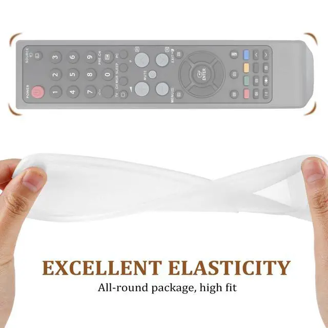 Alt view image 2 of 7 - 3-Pack Clear Silicone Remote Control Protective Covers Waterproof Sleeves for TV and Air Conditioner Remotes, Universal Stretchy Protection Case for Button Visibility
