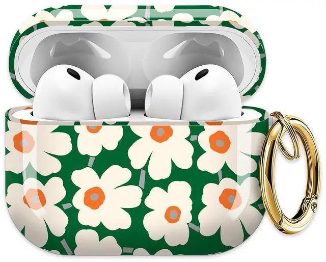 Main image of for AirPods Pro 3 Case (2025)Cute Cover Compatible with AirPod Pro 3rd Generation with Rose Gold Keychain Headphone Cases for Women(Green)