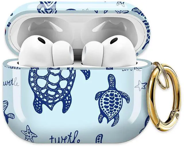 Main image of for AirPods Pro 3 Case (2025)Cute Cover Compatible with AirPod Pro 3rd Generation with Rose Gold Keychain Headphone Cases for Women(Beautiful sea Turtle)