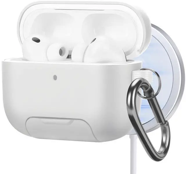 Main image of Magnetic Lock Lid Case Compatible with AirPods Pro 3 | Built-in Phone Stand, MagSafe Ready, Shockproof Protective Cover with Lanyard