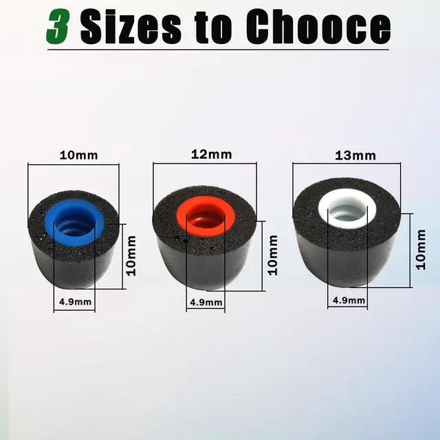 Alt view image 4 of 5 - Memory Foam Replacement Ear Tips for Sennheiser IE900 IE600 IE300 IE200 | Noise Isolating Soft Memory Foam Tips for Sennheiser IE Earbuds, Comfort Fit, 3 Pairs Sizes L/M/S