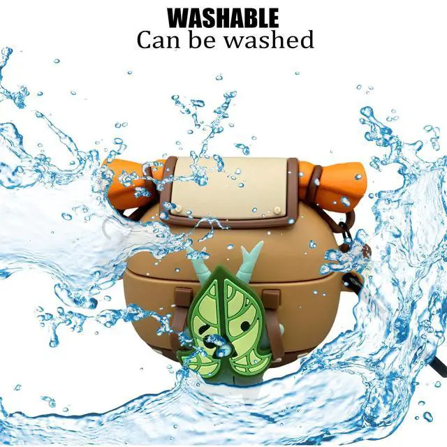 Alt view image 4 of 6 - Cute Korok Case Compatible with Bose Ultra Open Earbuds with Keychain | 3D Cartoon Anime Soft Silicone Yahaha Protective Cover for Bose Ultra Open with Cleaning Kit
