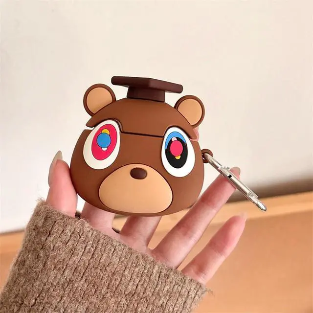 Alt view image 2 of 7 - Case Compatible with Airpods Pro/Pro2, Cute Kawaii Love Bear Design Earbuds Cover, Kids Boys Girls Portable Accessories Soft Silicone Wireless Earphone Shockproof Protector for Gifts