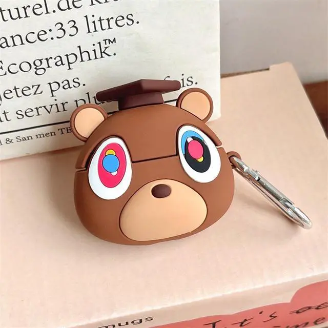 Alt view image 5 of 7 - Case Compatible with Airpods Pro/Pro2, Cute Kawaii Love Bear Design Earbuds Cover, Kids Boys Girls Portable Accessories Soft Silicone Wireless Earphone Shockproof Protector for Gifts