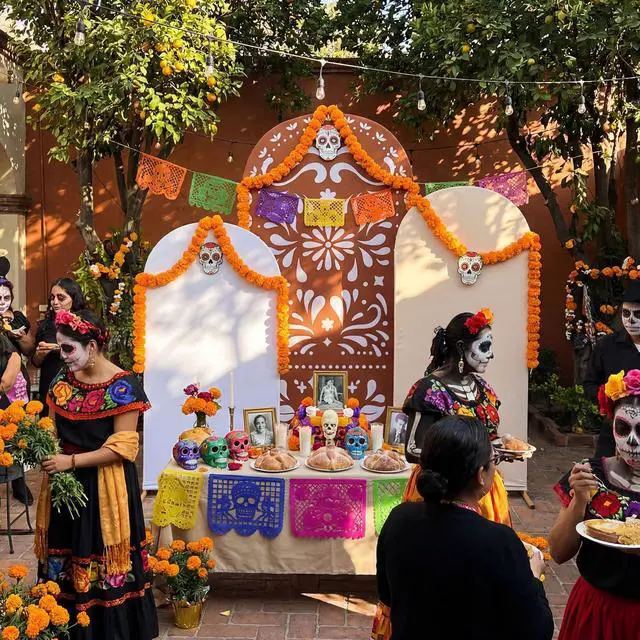 Alt view image 5 of 6 - 3 Pcs Mexican Cielito Lindo Arch Backdrop Cover 4ft 5ft 6ft 2-Sided Stretchy Arch Stand Covers for Mexico Talavera Wedding Birthday Baby Shower Party Decor (Only Cover)