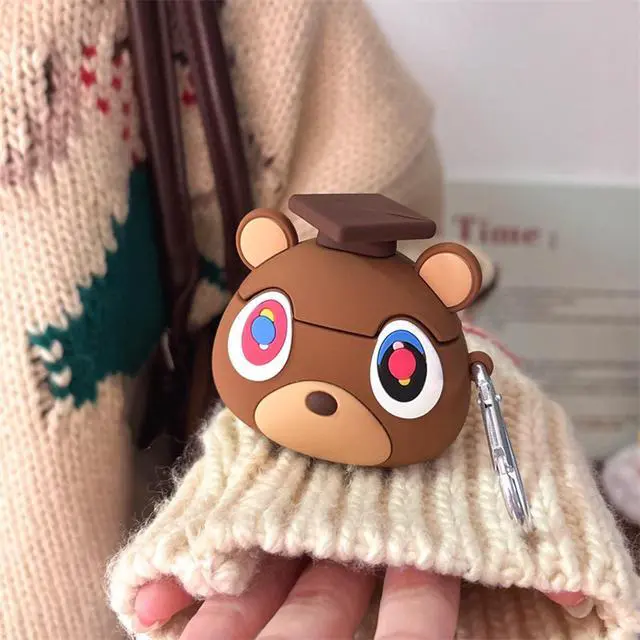 Alt view image 6 of 7 - Case Compatible with Airpods Pro/Pro2, Cute Kawaii Love Bear Design Earbuds Cover, Kids Boys Girls Portable Accessories Soft Silicone Wireless Earphone Shockproof Protector for Gifts