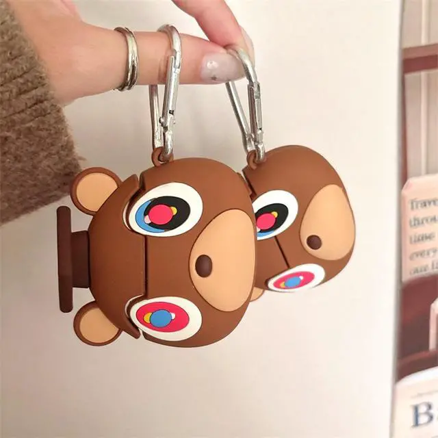 Alt view image 7 of 7 - Case Compatible with Airpods Pro/Pro2, Cute Kawaii Love Bear Design Earbuds Cover, Kids Boys Girls Portable Accessories Soft Silicone Wireless Earphone Shockproof Protector for Gifts