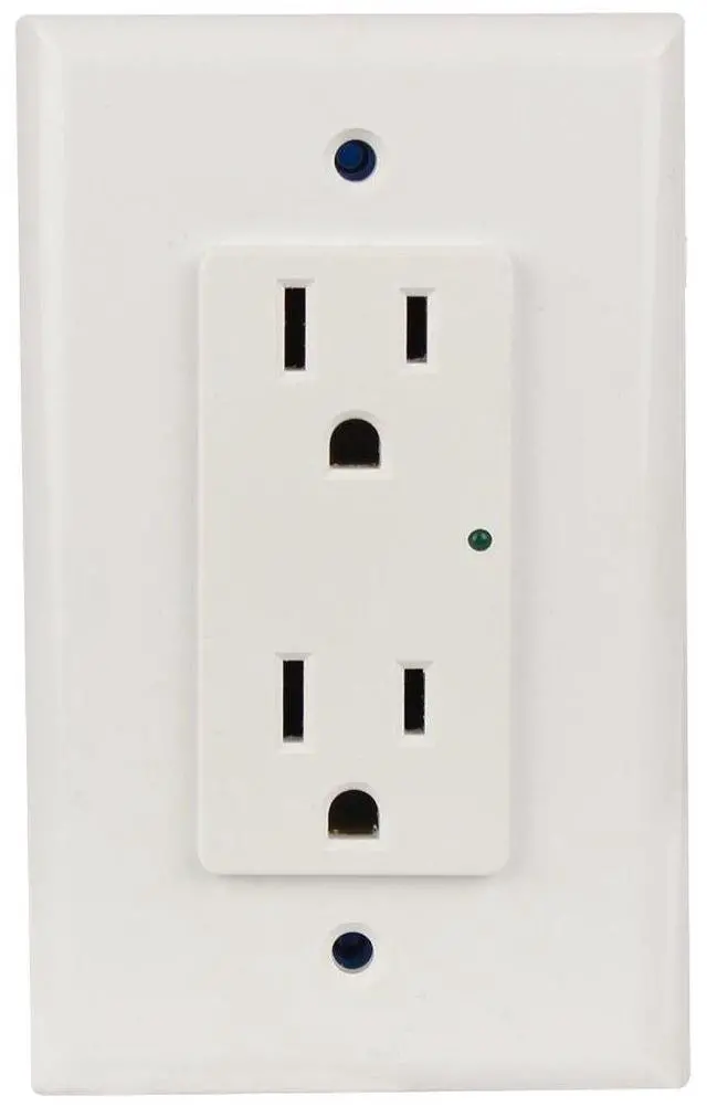 Main image of Element-Hz Power Series In-Wall Single Gang Surge Protector w/Retrofit Backbox, 1800 Joules, White