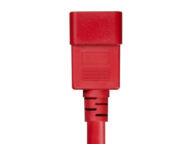 Alt view image 4 of 6 - Power Cable/Cord - 6 Feet - Red | 14AWG for PDU 15A (IEC 60320 C13 to IEC 60320 C20)