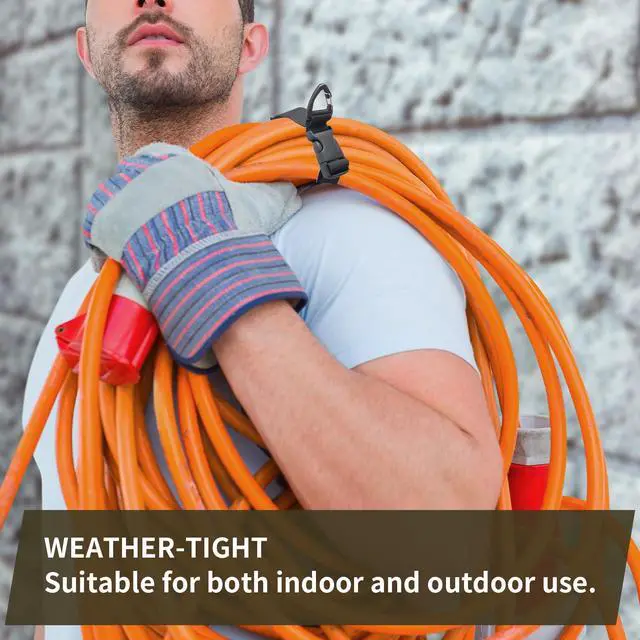 Alt view image 4 of 6 - 14 Pack 17 Inch Adjustable Extension Cord Holder Organizer with Triangle Buckle Heavy Duty Cable Organizer Versatile Tools Storage Strap Holder for Garage Storage Organization Supplies