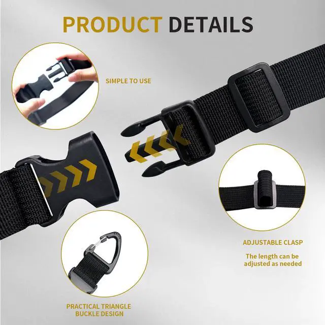 Alt view image 3 of 6 - 14 Pack 17 Inch Adjustable Extension Cord Holder Organizer with Triangle Buckle Heavy Duty Cable Organizer Versatile Tools Storage Strap Holder for Garage Storage Organization Supplies