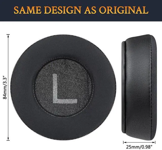 Alt view image 4 of 6 - 80mm Cooling Gel Earpads Replacement for AKG Pro Audio K175 Headphones, Ear Pads Cushions with Ice Silk Fabric, Noise Isolation Foam - K175 CG Black