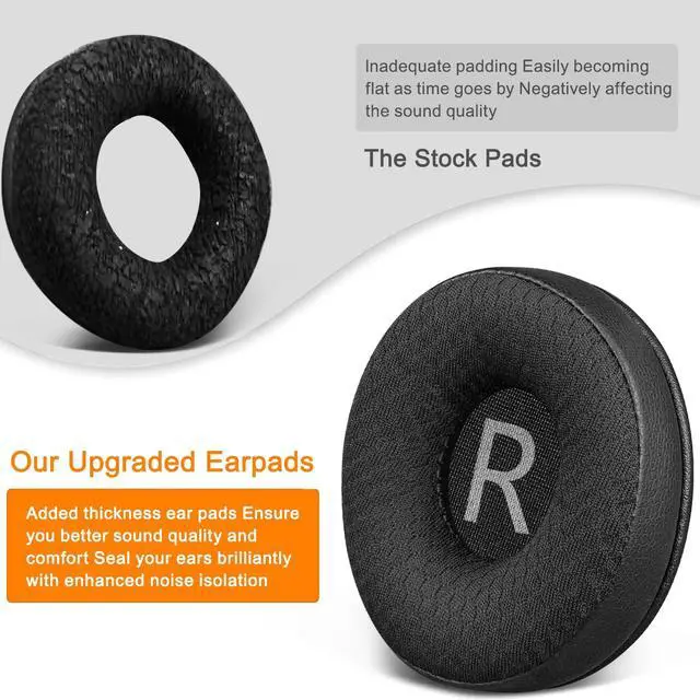Alt view image 5 of 6 - 60mm Ear Pads Replacement for Plantronics HW510/HW520, Audio 310/345/476/628, Earpads for Poly Blackwire C210/C220/C310/C320/C325/C3200/C3210/C3220/C3225, Cushions with Durable Mesh Fabric
