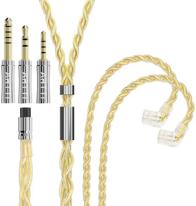 Main image of A3 Pure Earphone Cable 2.5/3.5/4.4mm 3in1 Plug 4 Cores 288 Strands Silver-Plated 7N OCC Copper 2pin/MMCX/QDC Detachable Earbuds Cable, IEM Replacement Upgrade Cable (QDC Straight)