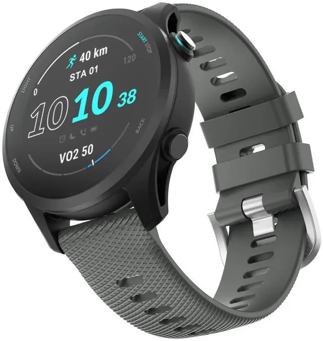Main image of Watch Band for Garmin Forerunner 255/265/Vivoactive 4/Venu 2 | 22mm Silicone Watch Bands for Garmin Vivoactive 4/Forerunner 255/265 Music/Venu 2