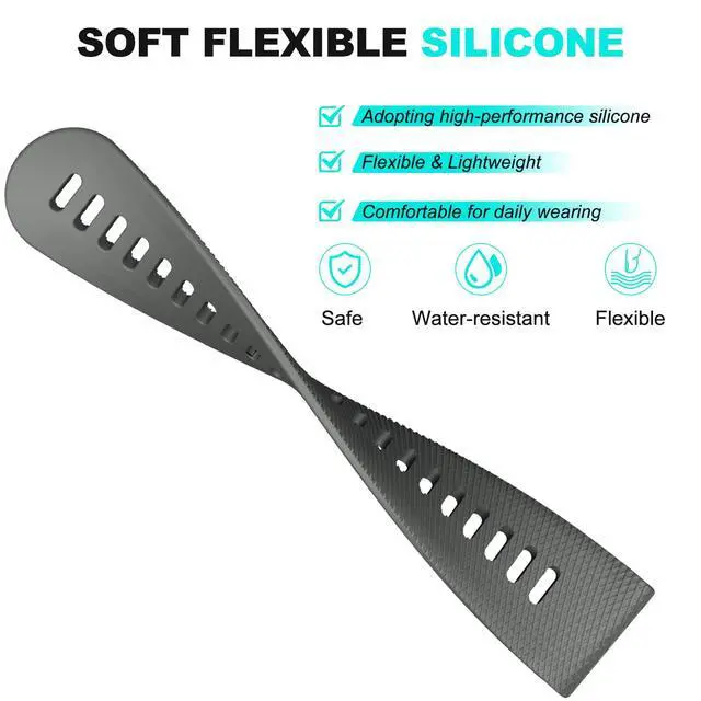 Alt view image 3 of 7 - Watch Band for Garmin Forerunner 255/265/Vivoactive 4/Venu 2 | 22mm Silicone Watch Bands for Garmin Vivoactive 4/Forerunner 255/265 Music/Venu 2