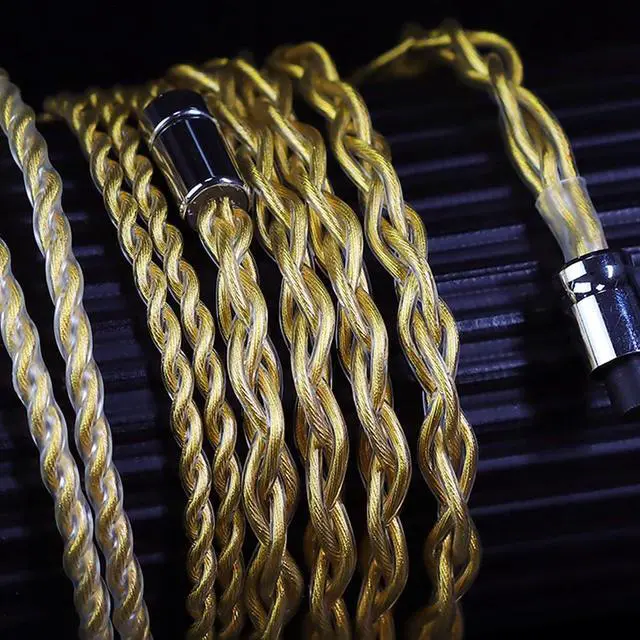 Alt view image 3 of 6 - A3 Pure Earphone Cable 2.5/3.5/4.4mm 3in1 Plug 4 Cores 288 Strands Silver-Plated 7N OCC Copper 2pin/MMCX/QDC Detachable Earbuds Cable, IEM Replacement Upgrade Cable (QDC Straight)