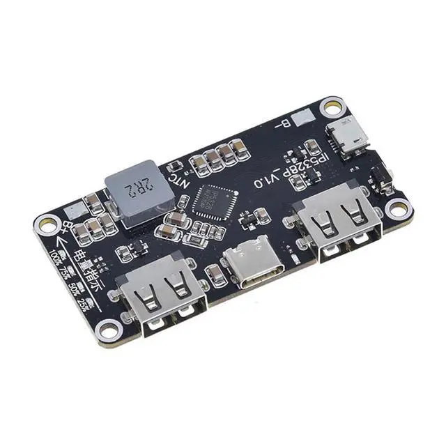 Alt view image 2 of 7 - 2pcs IP5328P Dual USB Battery Fast Charge Module Bi-Directional 18W Fast Charging 3.7V to 5V 9V 12V Step Up Power Bank Board QC3.0 FCP AFC MET SFCP Quick Charge Type-C