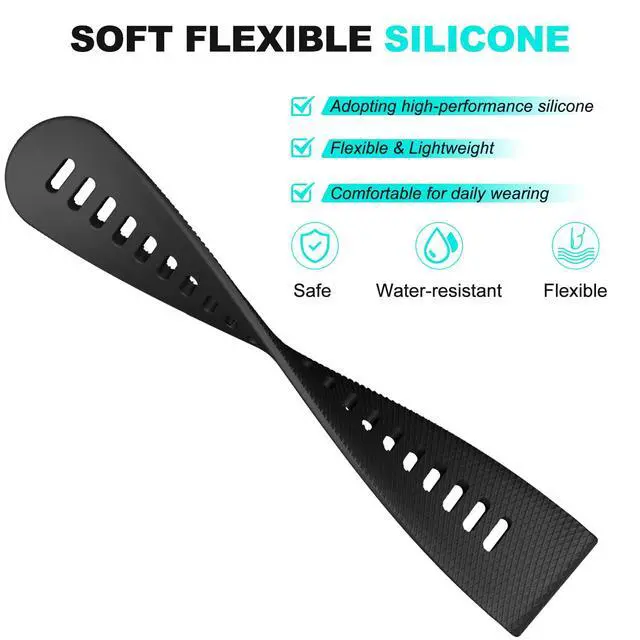Alt view image 3 of 7 - Watch Band for Garmin Forerunner 255/265/Vivoactive 4/Venu 2 | 22mm Silicone Watch Bands for Garmin Vivoactive 4/Forerunner 255/265 Music/Venu 2