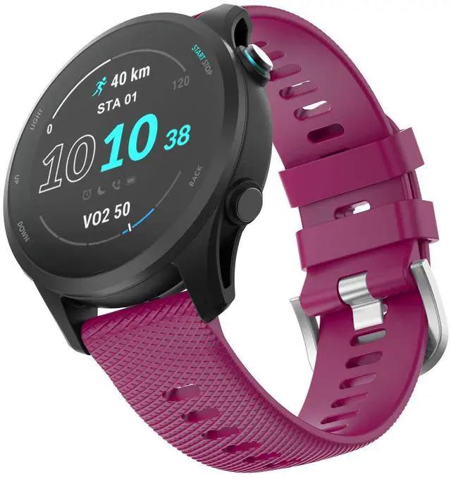 Main image of Watch Band for Garmin Forerunner 255/265/Vivoactive 4/Venu 2 | 22mm Silicone Watch Bands for Garmin Vivoactive 4/Forerunner 255/265 Music/Venu 2