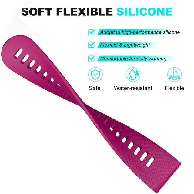 Alt view image 3 of 7 - Watch Band for Garmin Forerunner 255/265/Vivoactive 4/Venu 2 | 22mm Silicone Watch Bands for Garmin Vivoactive 4/Forerunner 255/265 Music/Venu 2