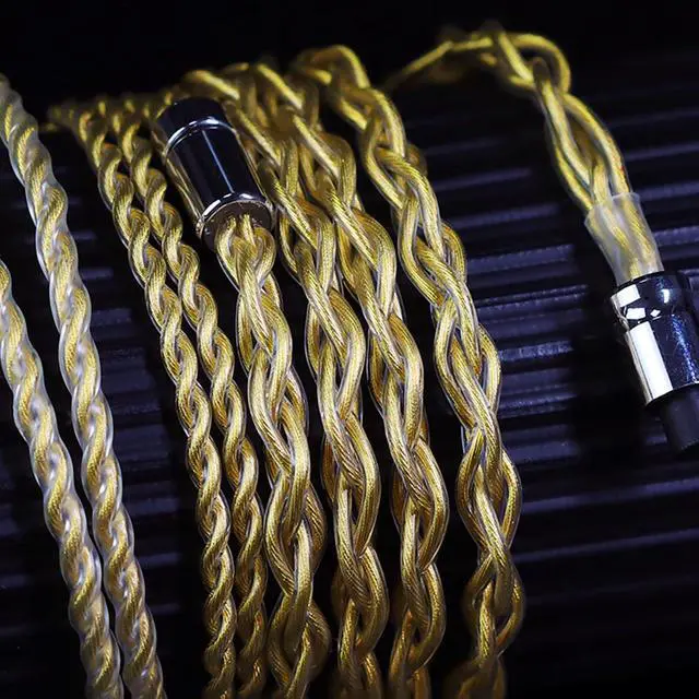 Alt view image 7 of 7 - A3 Pure Earphone Cable 2.5/3.5/4.4mm 3in1 Plug 4 Cores 288 Strands Silver-Plated 7N OCC Copper 2pin/MMCX/QDC Detachable Earbuds Cable, IEM Replacement Upgrade Cable (MMCX Straight)