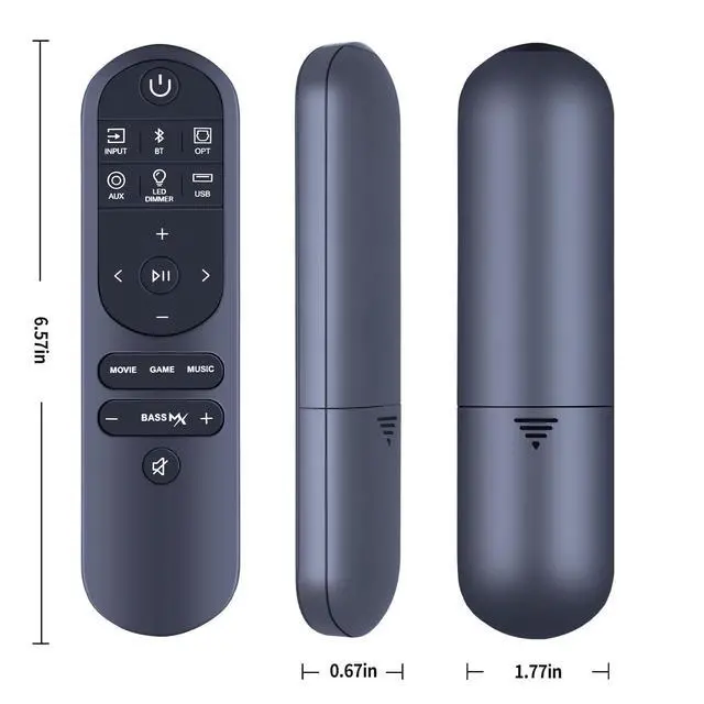 Alt view image 7 of 7 - New Soundbar Remote Replacemen for ULTIMEA 2.1ch Mini Sound Bar Solo B30 Pro