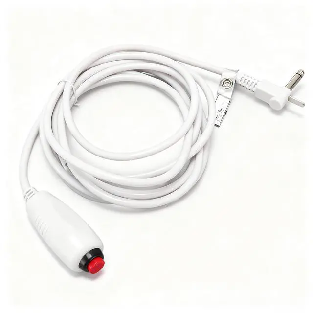 Main image of Push Cord Nurse Call Cord with Clip, 9.8ft Long Push Cord Cable with Bed Sheet Clip with Bed Sheet Clip for Nurse Station, 6.35mm Interface Replacement Nurse Call