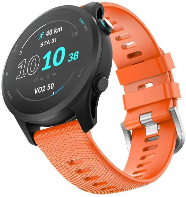 Main image of Watch Band for Garmin Forerunner 255/265/Vivoactive 4/Venu 2 | 22mm Silicone Watch Bands for Garmin Vivoactive 4/Forerunner 255/265 Music/Venu 2