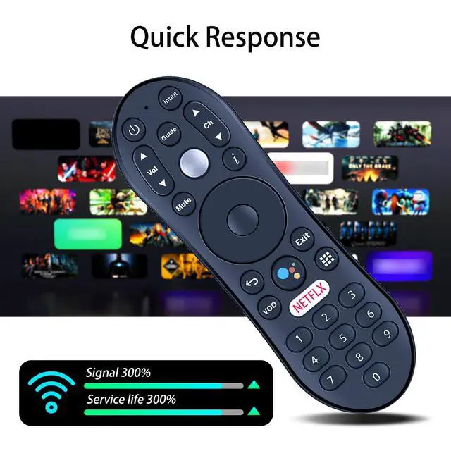 Alt view image 4 of 7 - R37023B Replacement Voice Remote Control for TiVo TDSTV+ Android TV | URC37023BA00