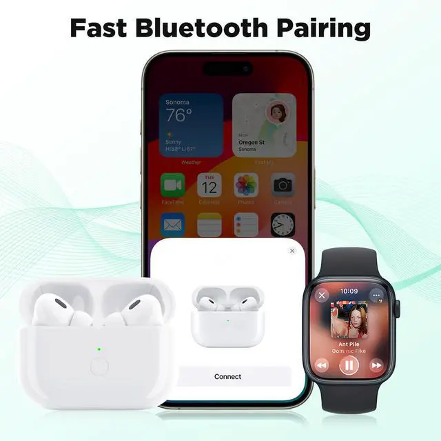 Alt view image 5 of 7 - Wireless Airpod Pro 2 Charging Case for Air Pod Pro 1/2, Airpod Pro Replacement Charging Case with USB-C Port, Sync Button, 660mAh Battery, No Earbuds