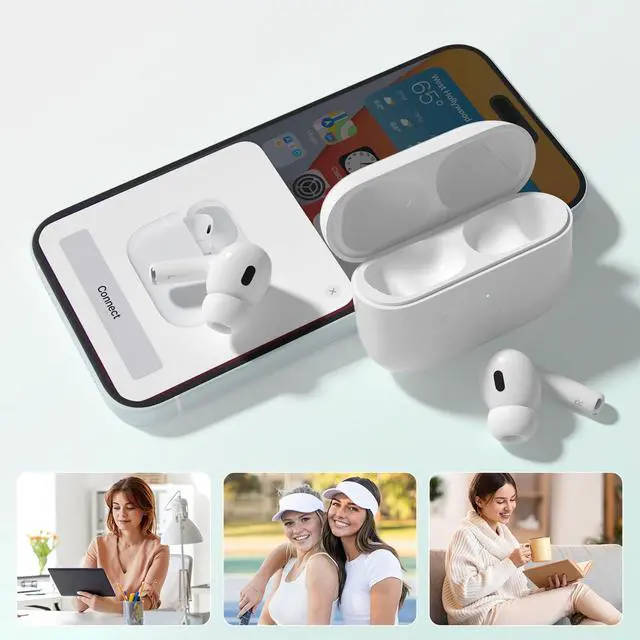 Alt view image 7 of 7 - Wireless Airpod Pro 2 Charging Case for Air Pod Pro 1/2, Airpod Pro Replacement Charging Case with USB-C Port, Sync Button, 660mAh Battery, No Earbuds