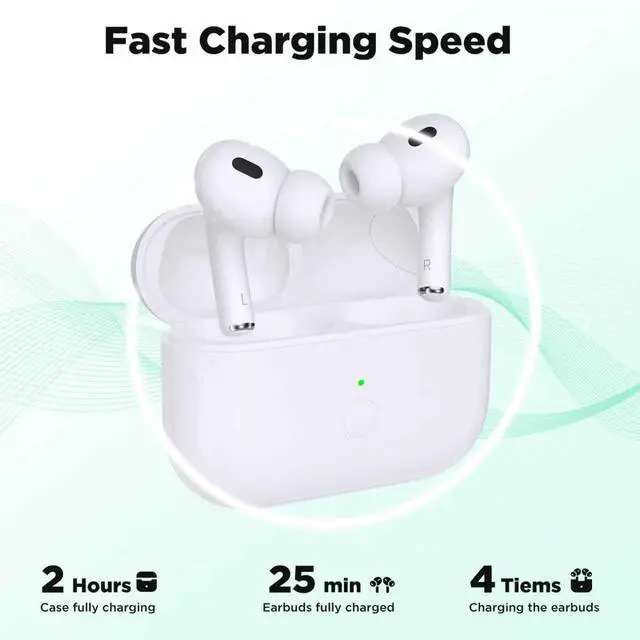 Alt view image 3 of 7 - Wireless Airpod Pro 2 Charging Case for Air Pod Pro 1/2, Airpod Pro Replacement Charging Case with USB-C Port, Sync Button, 660mAh Battery, No Earbuds