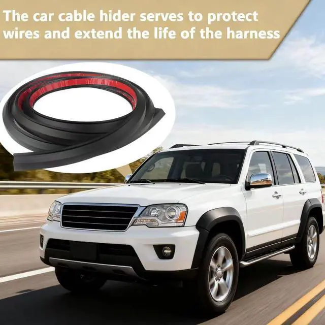 Alt view image 7 of 7 - 2 Pack Car Cable Wire Hider 6.56 Ft Adhesive Cord Concealer | Universal organizer hides vehicle wiring for roof rack light bars with strong adhesive backing and clean cable management