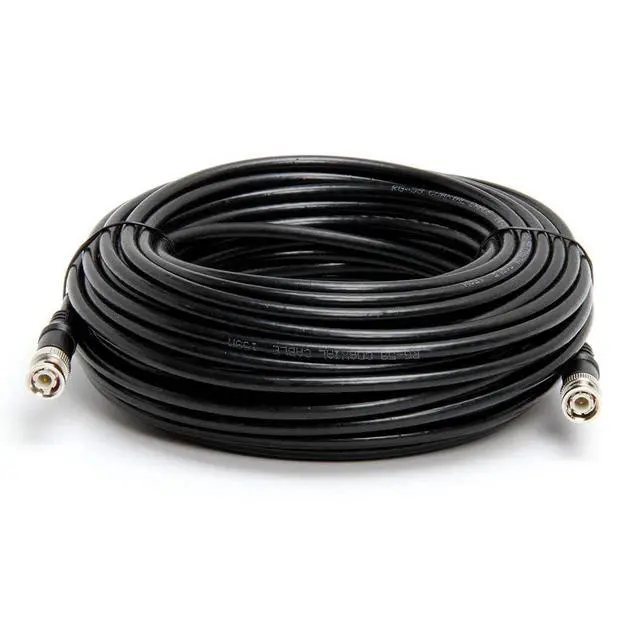 Alt view image 5 of 5 - BNC Cable 25ft RG59U 75 Ohm Coaxial Male to Male Video Cable SDI HD for CCTV Security Camera, DVR, Monitor, Surveillance System, Broadcast Video - Black