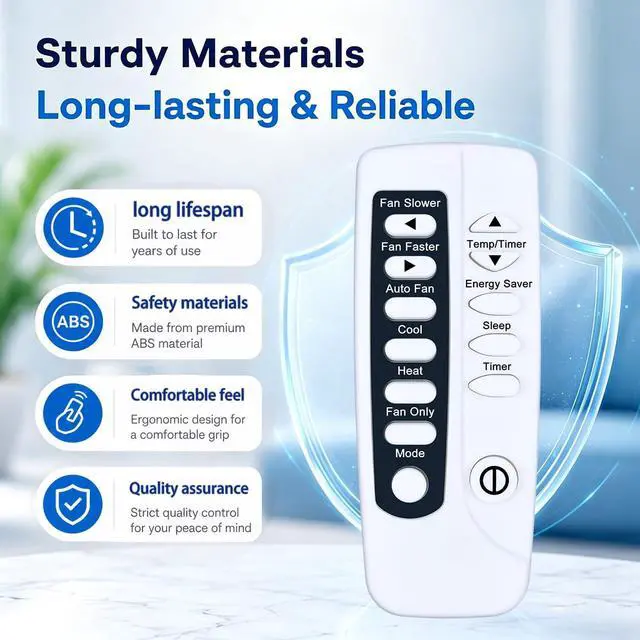 Alt view image 4 of 7 - Replacement for Frigidaire Window Air Conditioner Remote Control | Compatible with Right Listed in The Picture, No Settings Required