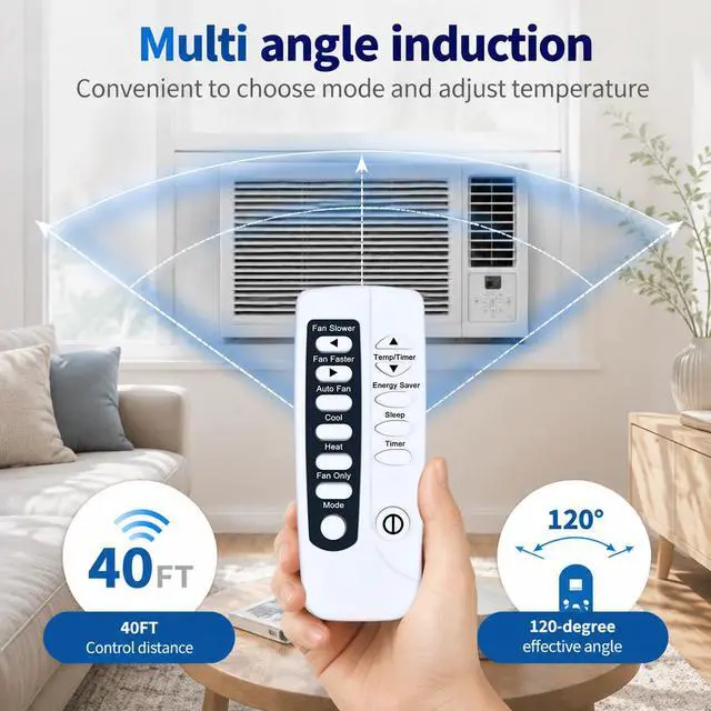 Alt view image 6 of 7 - Replacement for Frigidaire Window Air Conditioner Remote Control | Compatible with Right Listed in The Picture, No Settings Required