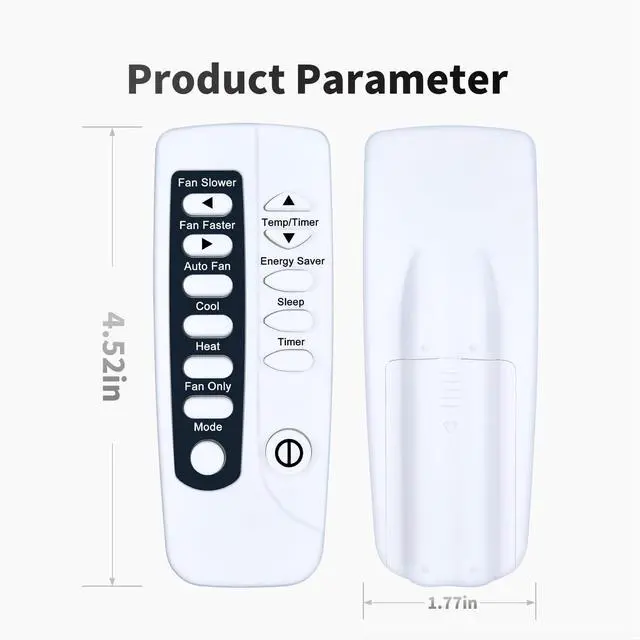 Alt view image 7 of 7 - Replacement for Frigidaire Window Air Conditioner Remote Control | Compatible with Right Listed in The Picture, No Settings Required