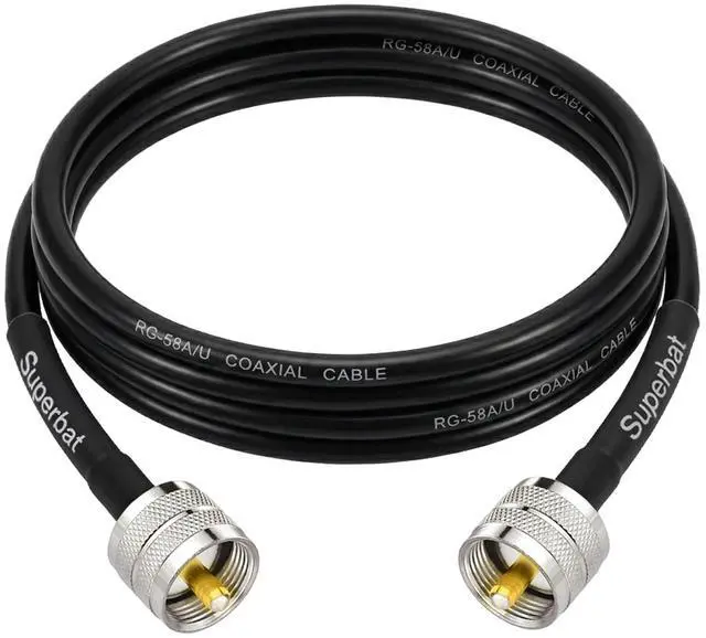 Main image of PL259 Cable 6ft CB Cable RG58 PL-259 UHF Male to Male Jumper | 50 Ohm Coax for SWR Meter Ham Radio Antenna Tuner Amateur Radio, Antenna Analyzer
