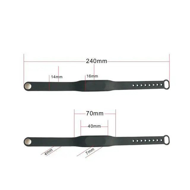 Alt view image 6 of 6 - ID RFID Silicone Wristband/Bracelet ID 125 Read Only TK4100 Compatible with EM4100/EM4200 (Pack of 5)