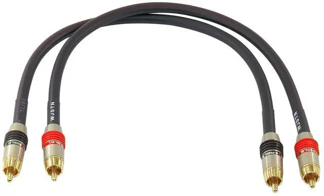 Main image of RCA to RCA Audio Cable Subwoofer Cable, Digital Coaxial Audio Cable RCA Male to RCA Male Dual Shielded Wire -Black 2pack (3FT)