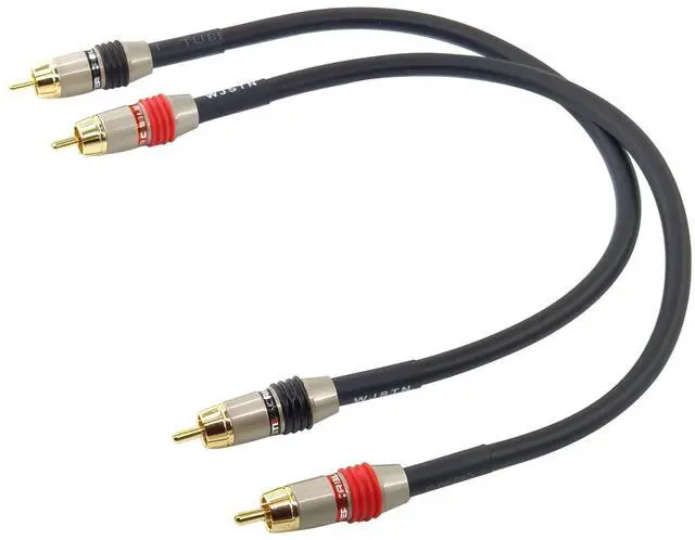 Alt view image 2 of 5 - RCA to RCA Audio Cable Subwoofer Cable, Digital Coaxial Audio Cable RCA Male to RCA Male Dual Shielded Wire -Black 2pack (3FT)