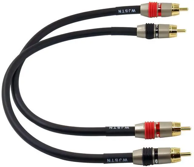 Alt view image 3 of 5 - RCA to RCA Audio Cable Subwoofer Cable, Digital Coaxial Audio Cable RCA Male to RCA Male Dual Shielded Wire -Black 2pack (3FT)