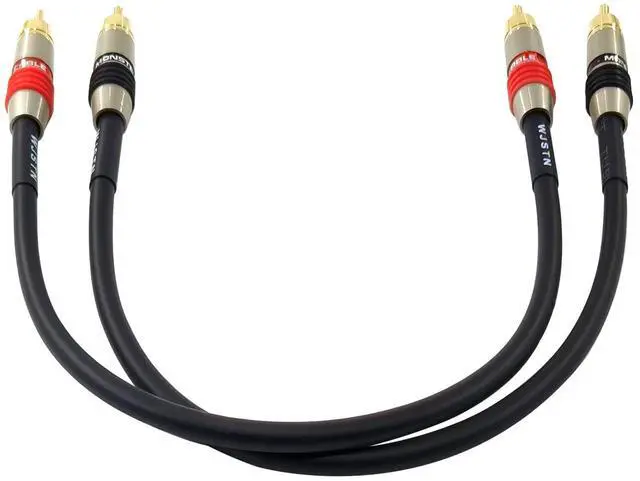 Alt view image 4 of 5 - RCA to RCA Audio Cable Subwoofer Cable, Digital Coaxial Audio Cable RCA Male to RCA Male Dual Shielded Wire -Black 2pack (3FT)