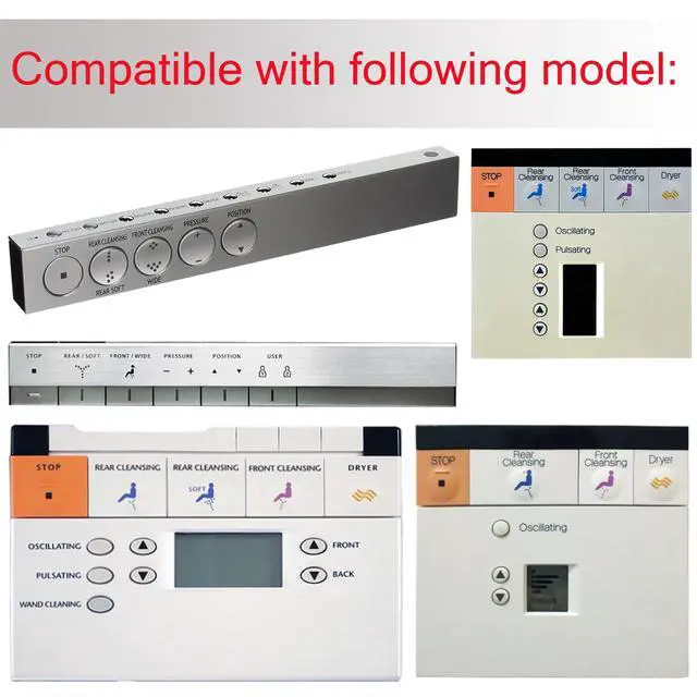 Alt view image 2 of 7 - Replacement Remote Control for TOTO Washlet Toilets and Bidets THU6209 MS989 MS988 SN8551M MS8551CUMFG 500H 550H N550H THU9798 SN982M MS982CUMG MS952CUMG TCF9786JA SN952M MS952CUMG